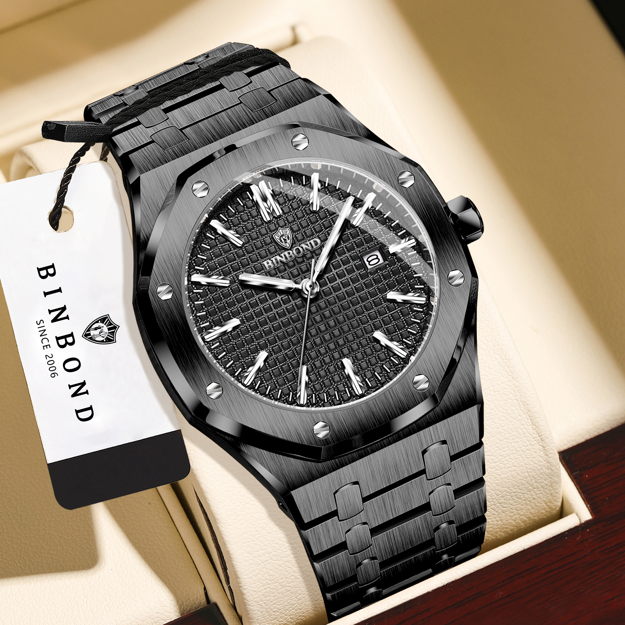 Men'S Accessories Luxury Brands - BINBOND Orginal Brand Stainless Steel Strap