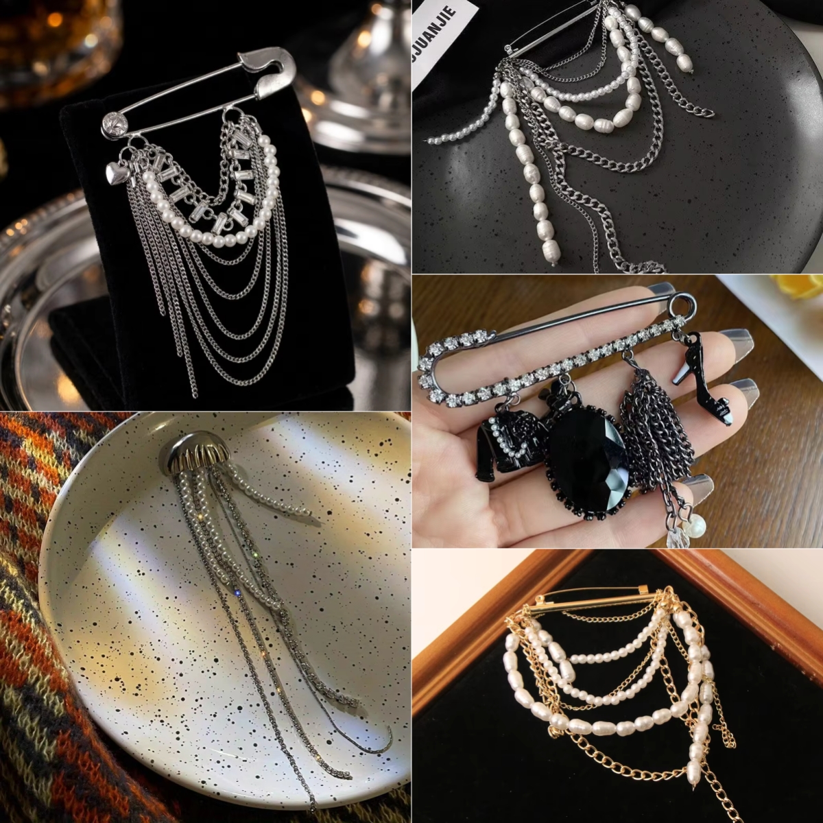 Men'S Accessories Affordable - Affordable Luxury Floral Tassel Brooch for