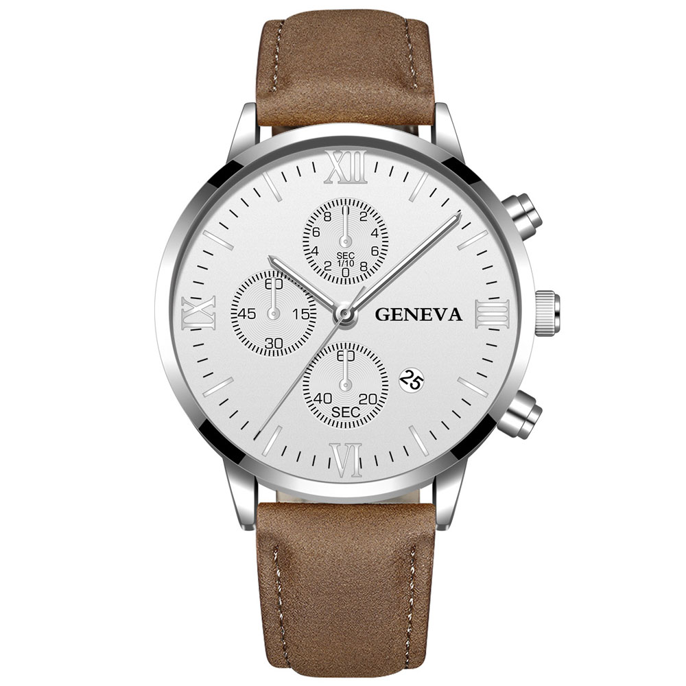 Men'S Accessories Luxury Brands - Geneva Fashion Men Date Alloy Case