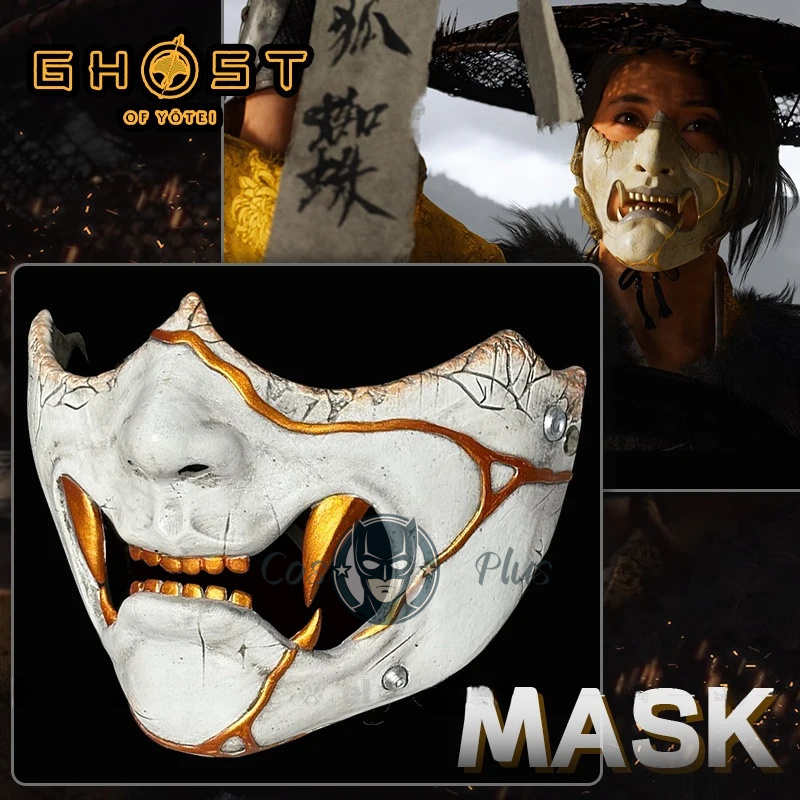 Men Accessories For Party - Game Ghost of Yotei Atsu Mask
