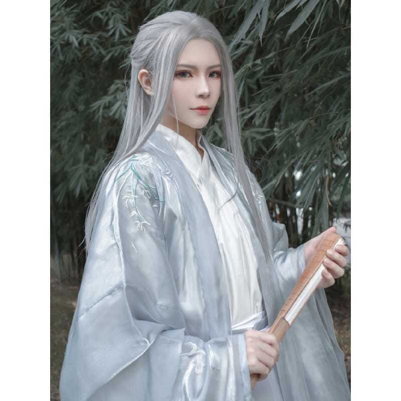 Men Accessories For Party - Men Hanfu Long Straight Hair Anime