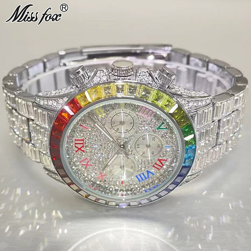 Men'S Accessories Luxury Brands - MISSFOX Luxury Iced Watch For Men