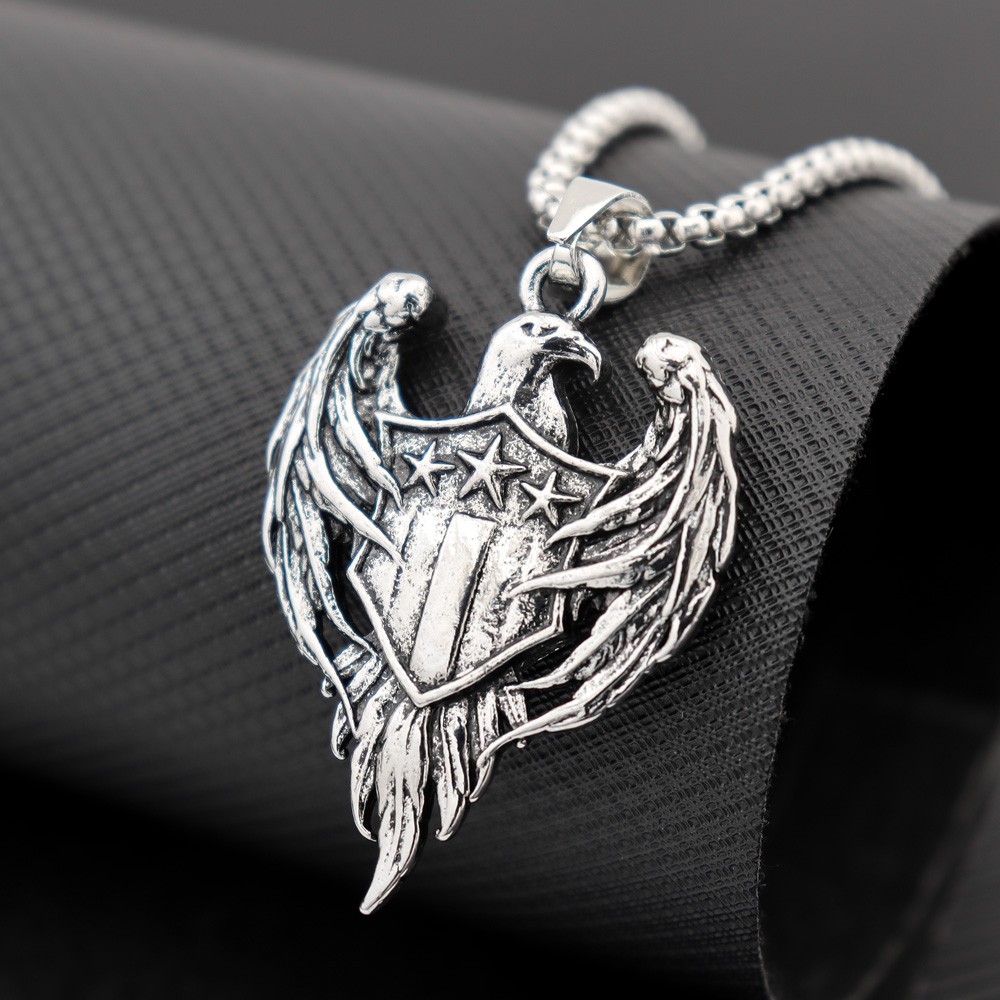 Men'S Accessories Jewelry Brands - Vintage Three Star Eagle Military Brand