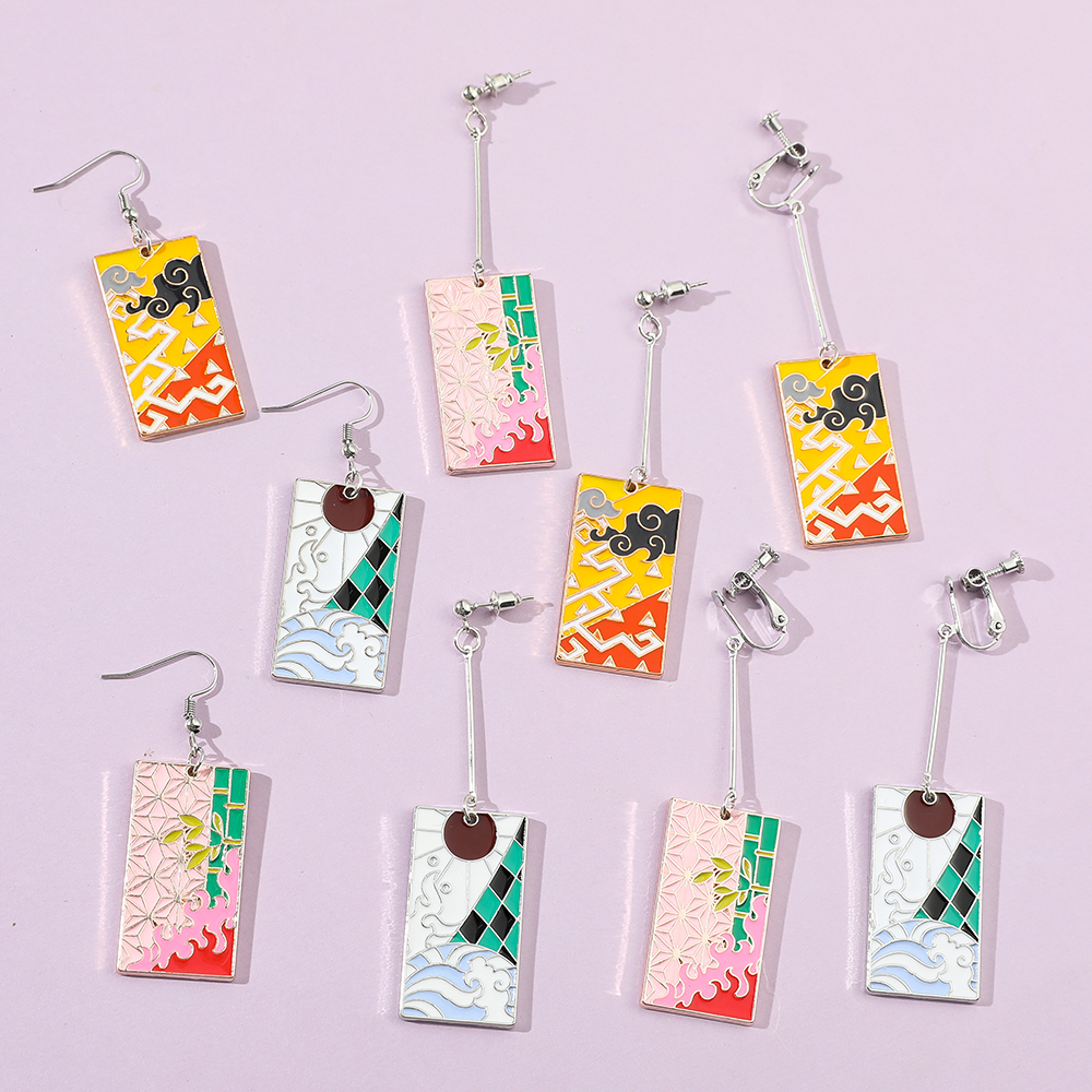 Men Accessories Earrings - Anime Cartoon Periphery Fashion Earrings Creative
