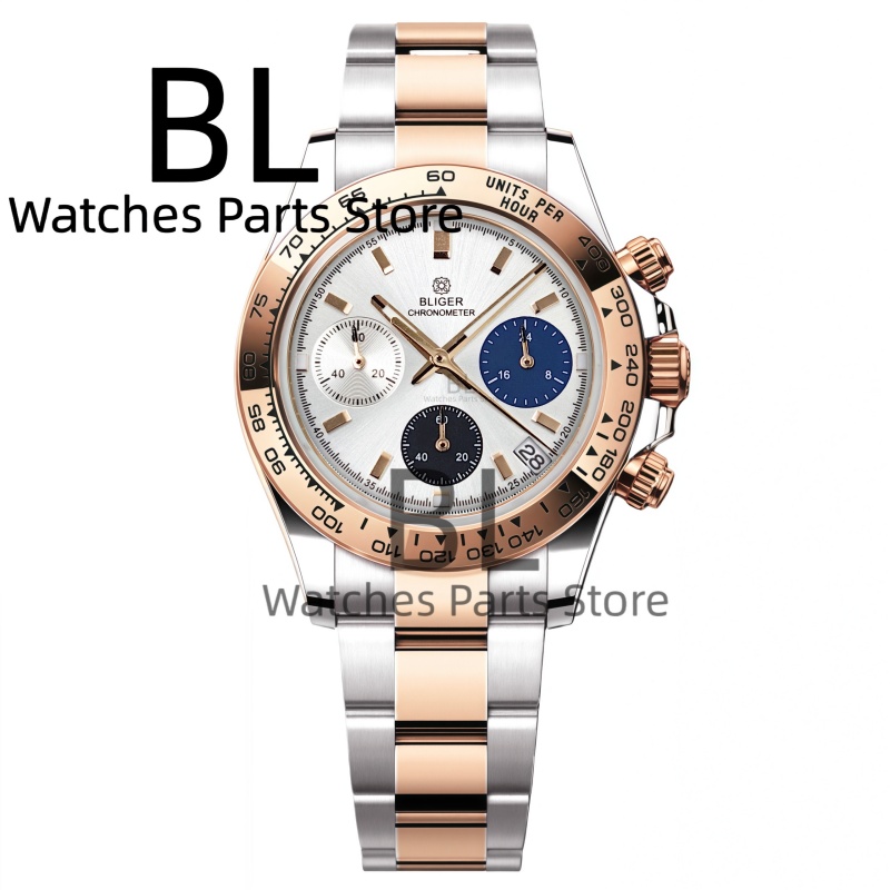 Men'S Accessories Luxury Brands - BLIGER Two Tone Silver Rose Men's