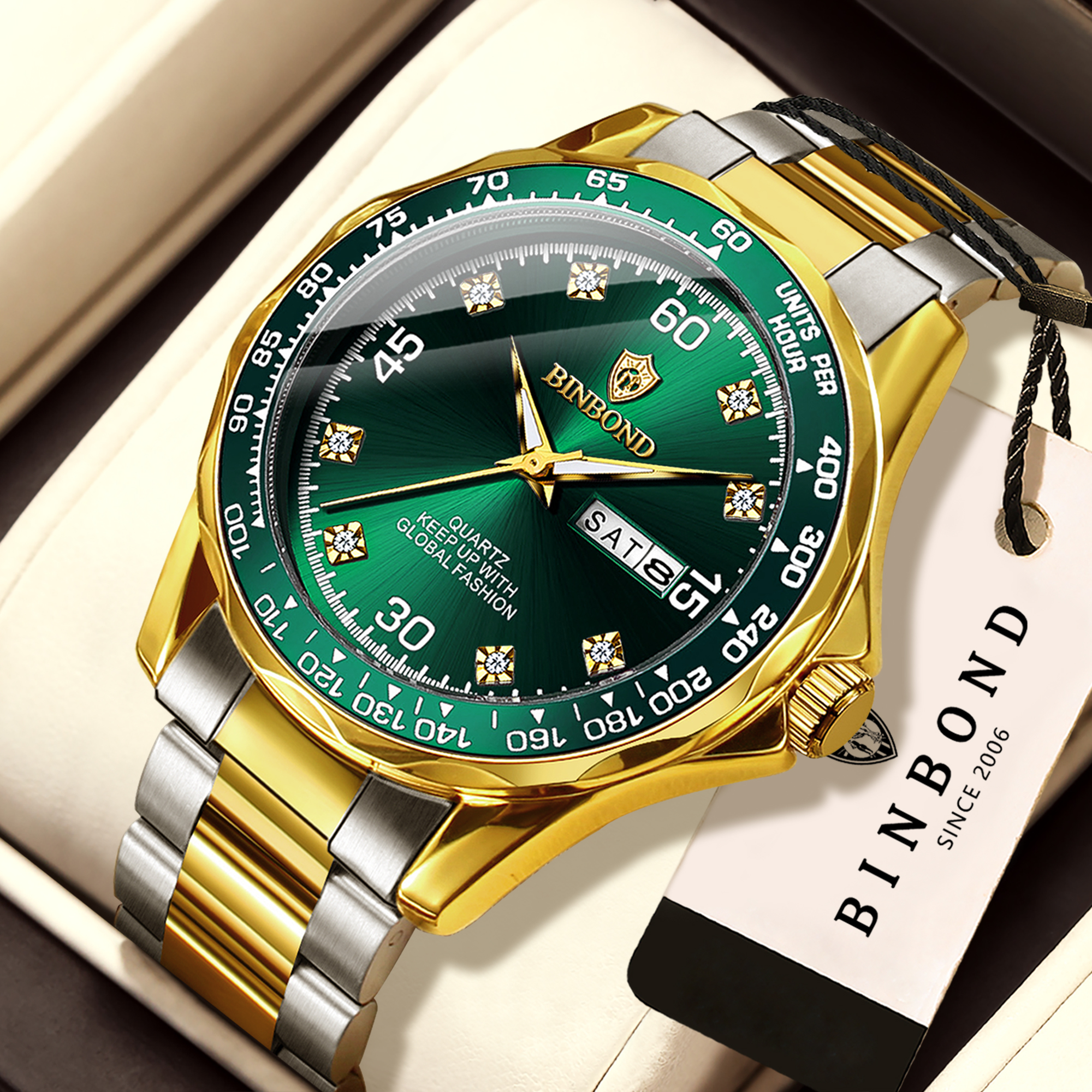 Men'S Accessories Luxury Brands - BINBOND Top Brand Luxury Quartz Wristwatches