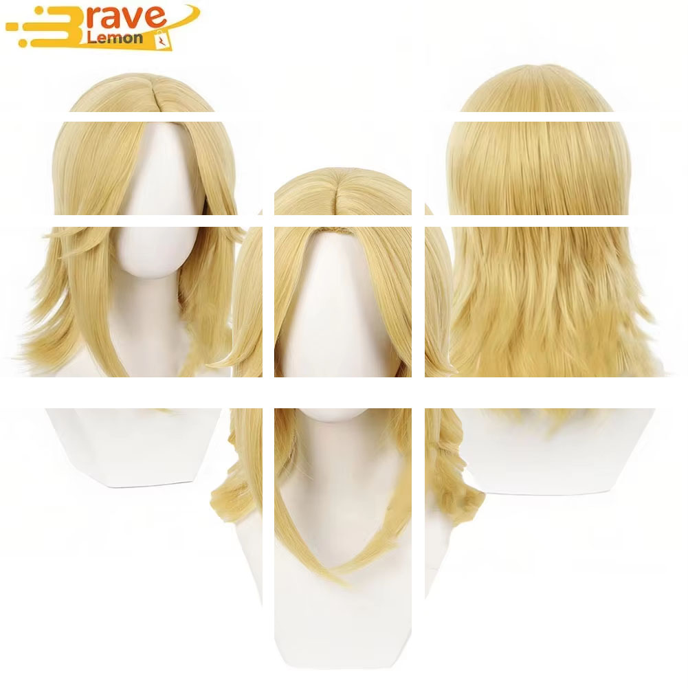 Men Accessories For Party - Johnny Joestar Cosplay Wig Heat Resistant