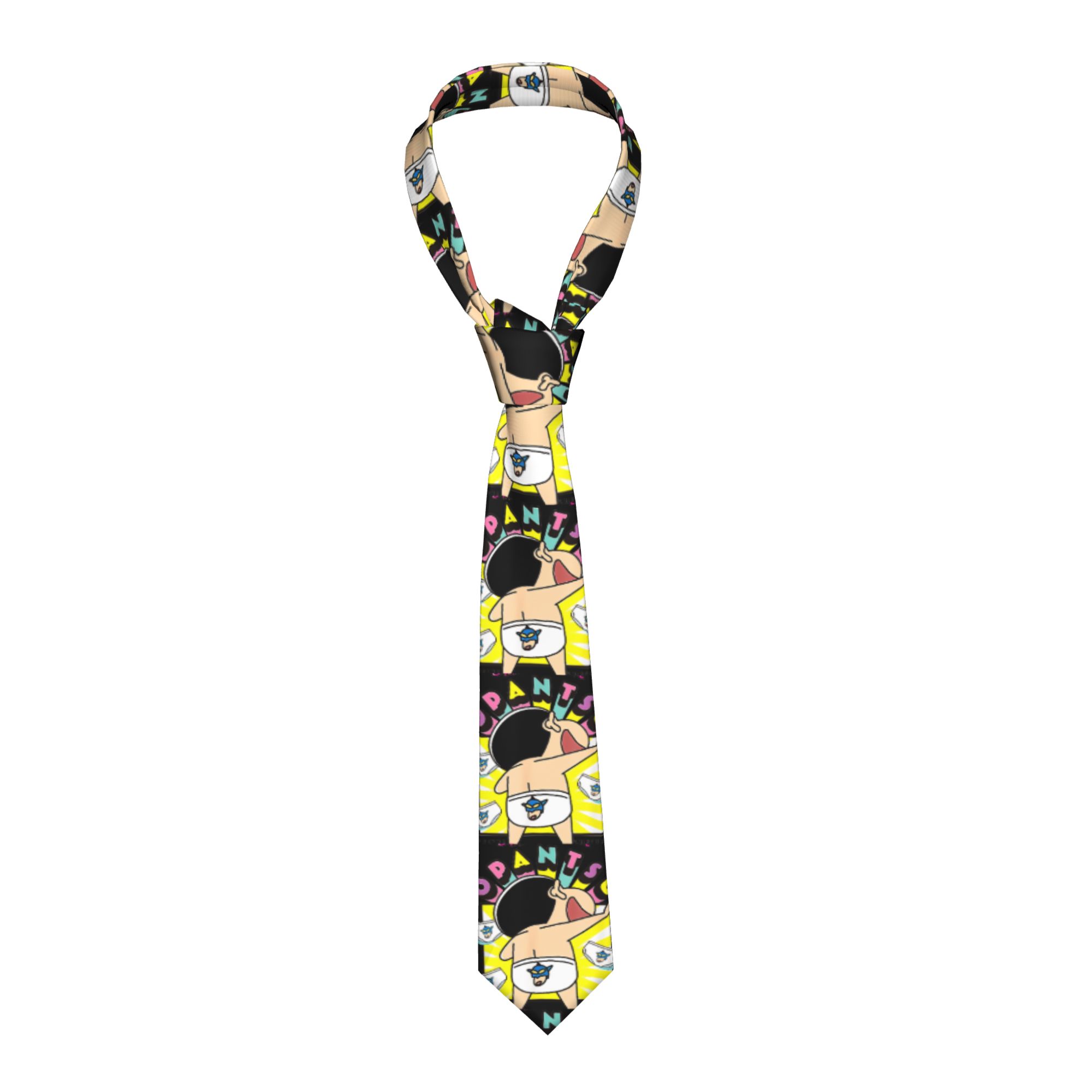 Men'S Accessories In The 90S - Shinchan Cartoon 90s Necktie Men Polyester