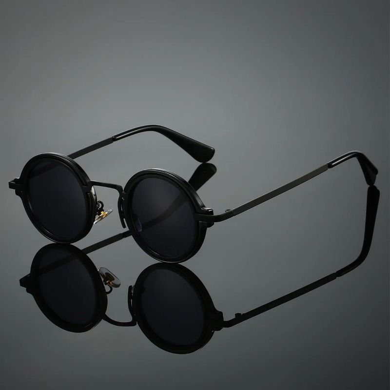 Quality Men'S Accessories - New Retro Metal Round Frame Sunglasses
