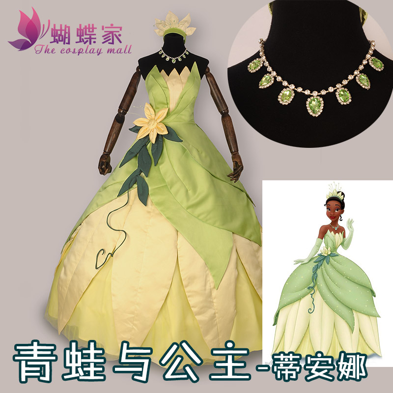 Princess Tiana Dress Cosplay C - Men Accessories For Party 评论和价格