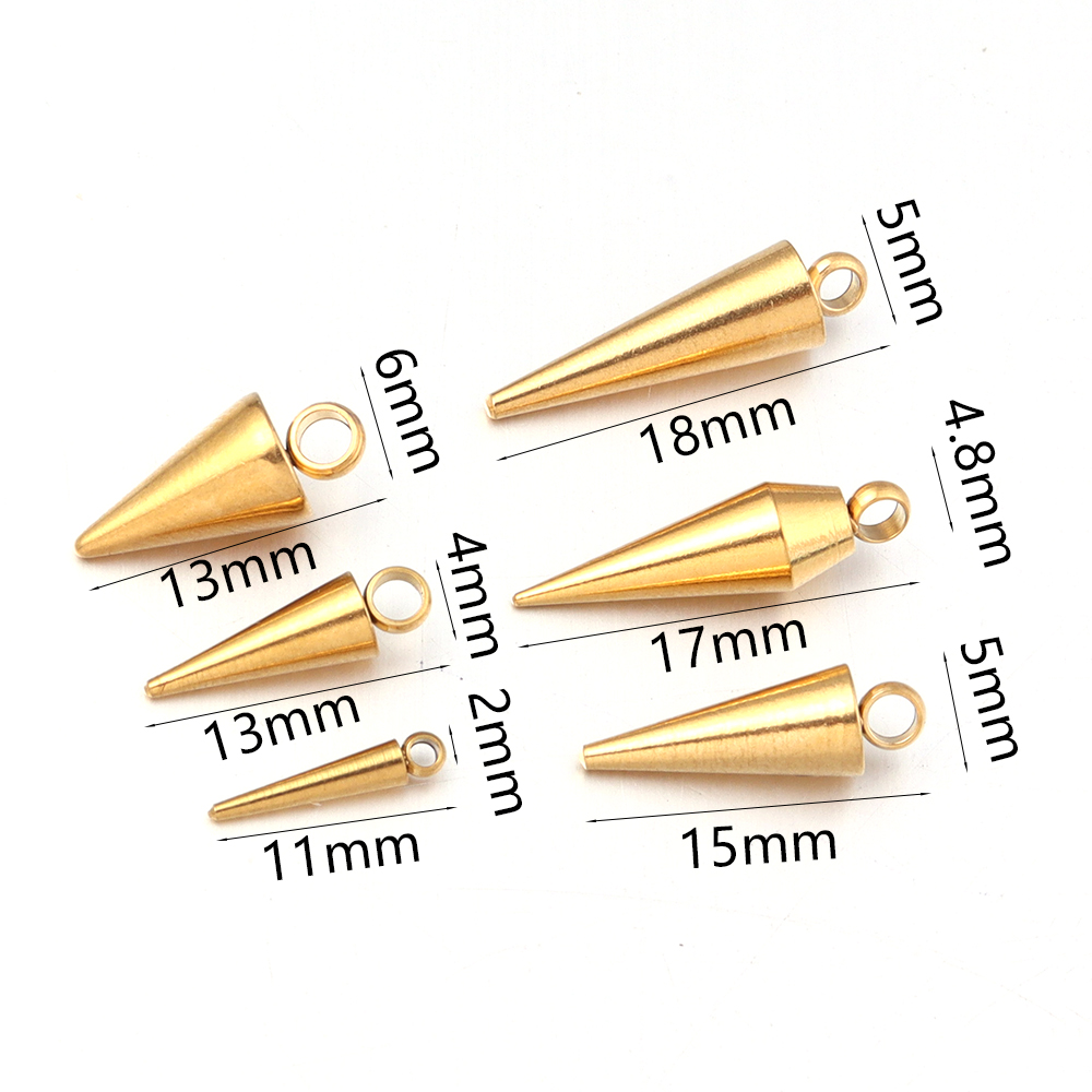 10PCS Stainless Steel Cone Cha - Men Accessories Earrings 评论和价格