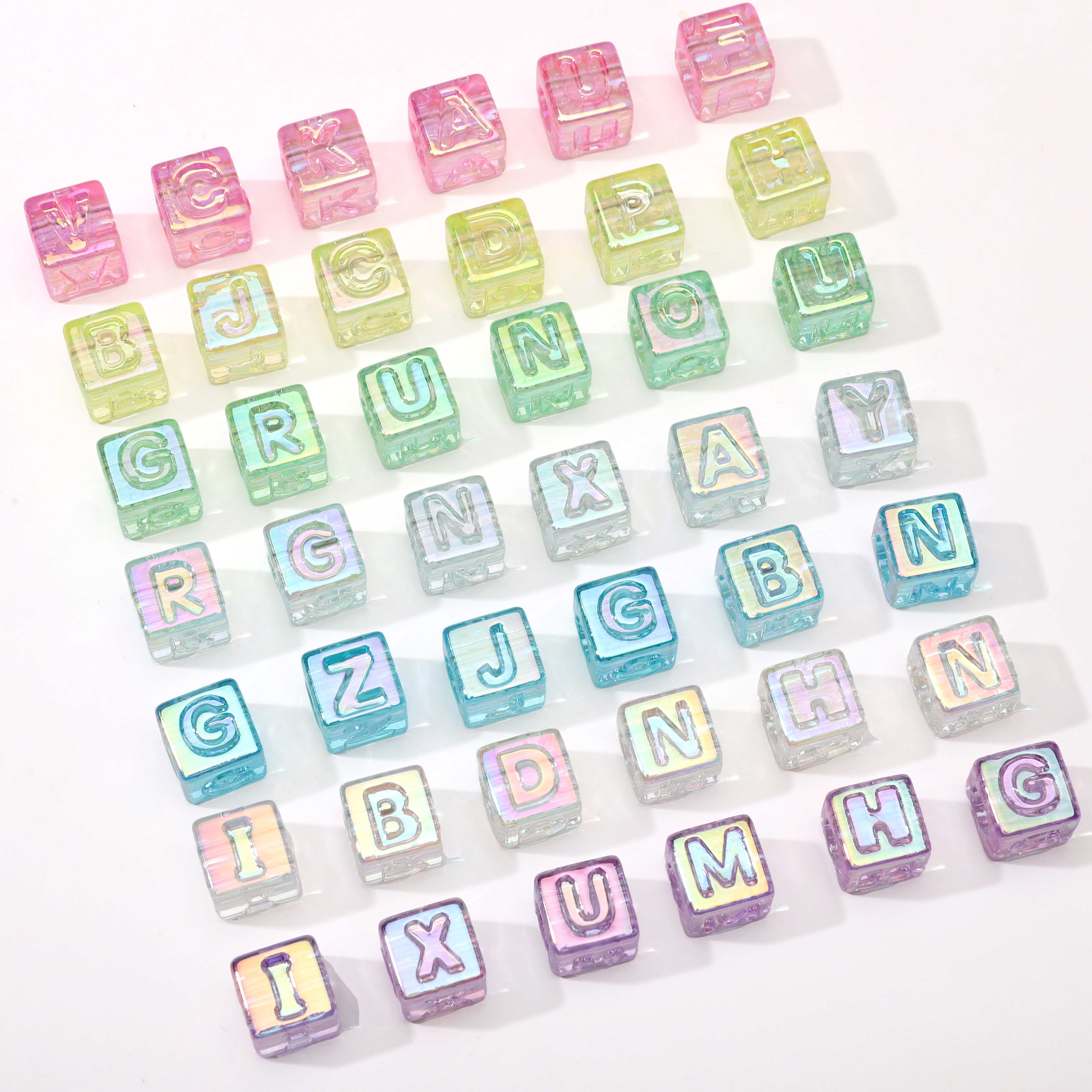 10Pcs beading Colorful Clear L - Men Accessories Earrings 评论和价格