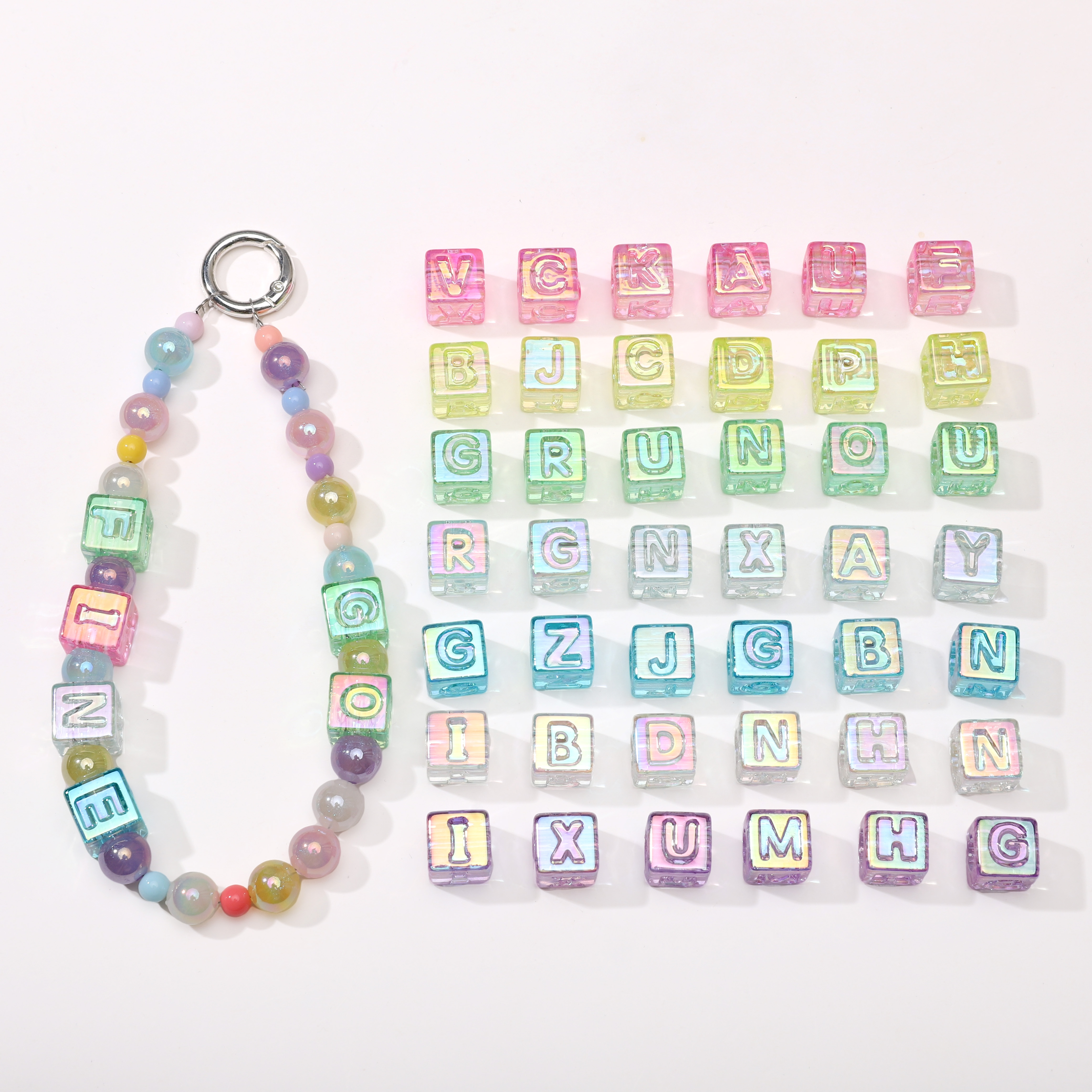 10Pcs beading Colorful Clear L - Men Accessories Earrings 评论和价格
