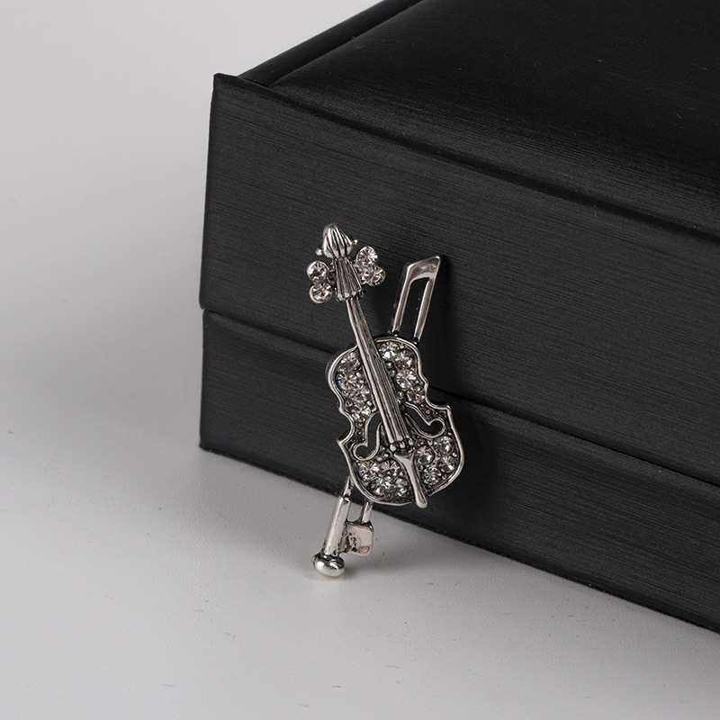 Crystal Violin Brooch Jewelry  - Quality Men'S Accessories 评论和价格