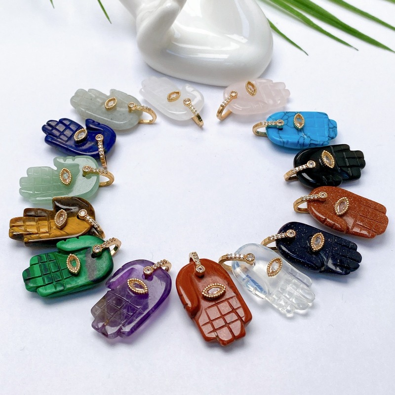 1pc Brand Crystal Natural Ston - Men'S Accessories Jewelry Brands 评论和价格