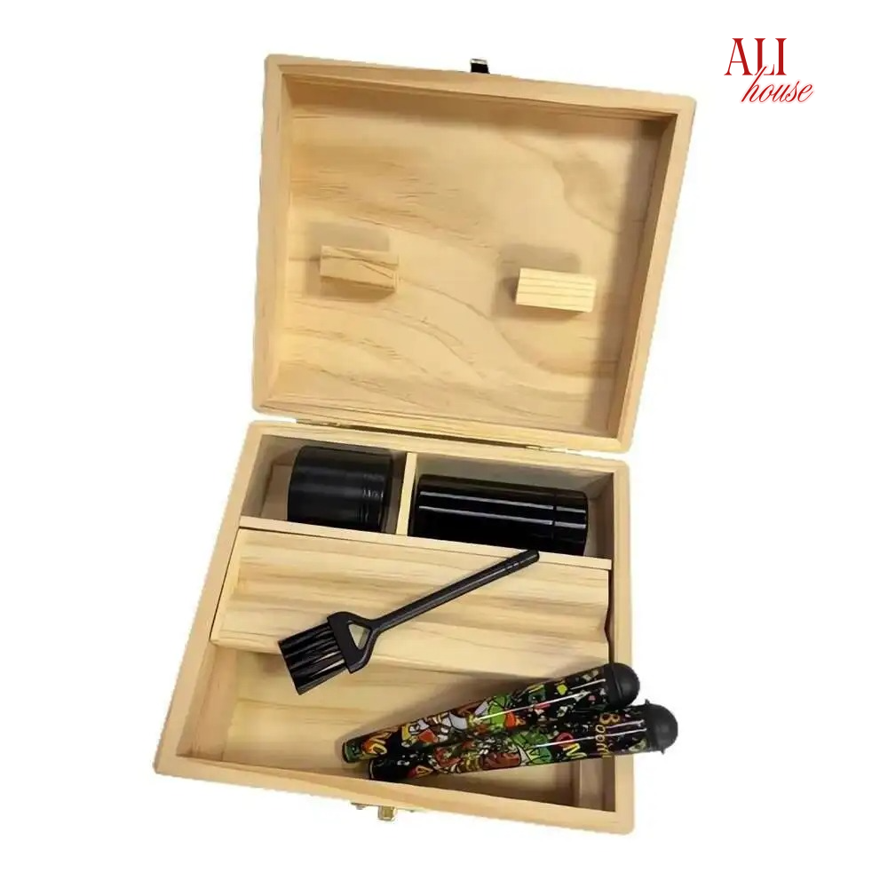 Wood Stash Box With Rolling Tr - Men'S Accessories Organizer Tray 评论和价格
