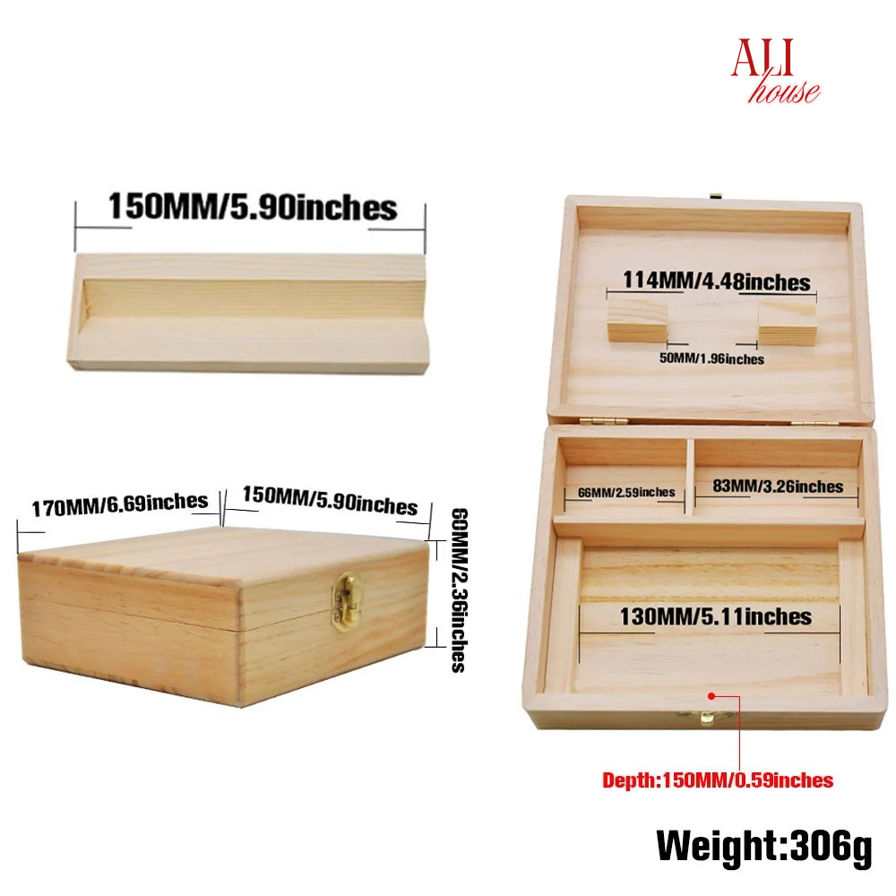 Wood Stash Box With Rolling Tr - Men'S Accessories Organizer Tray 评论和价格