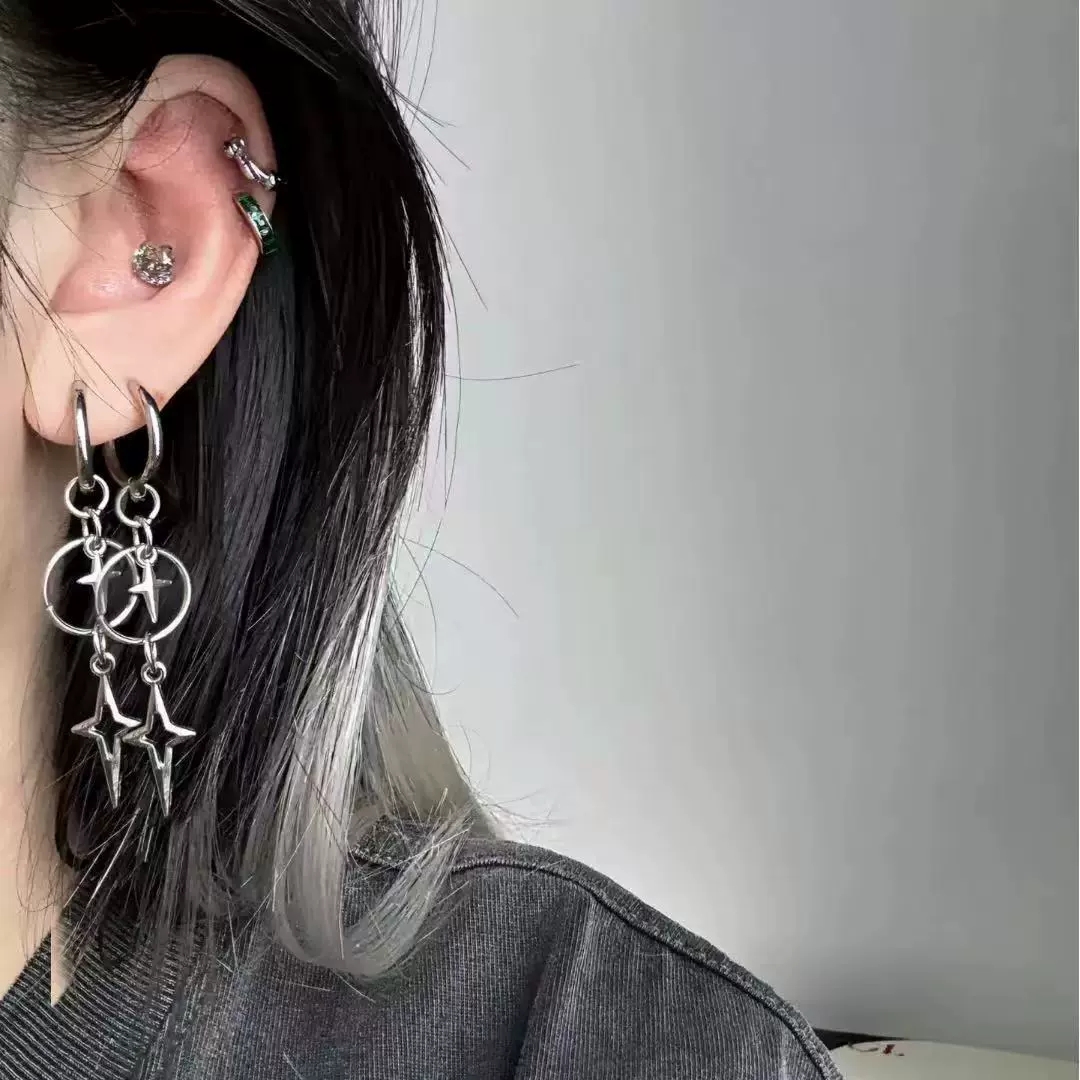 Personalized Punk Cross Star P - Men'S Accessories In The 90S 评论和价格