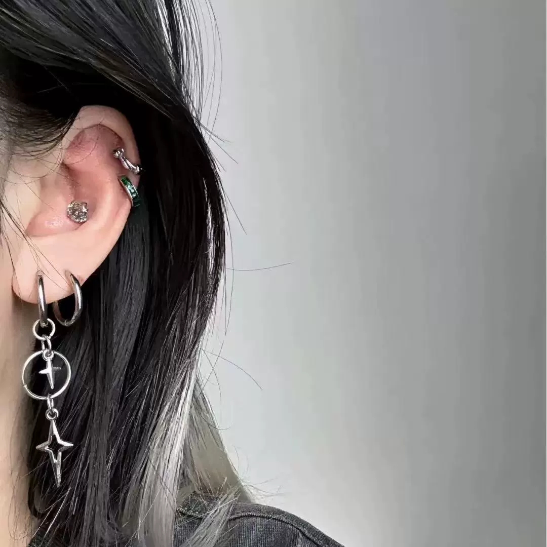 Personalized Punk Cross Star P - Men'S Accessories In The 90S 评论和价格