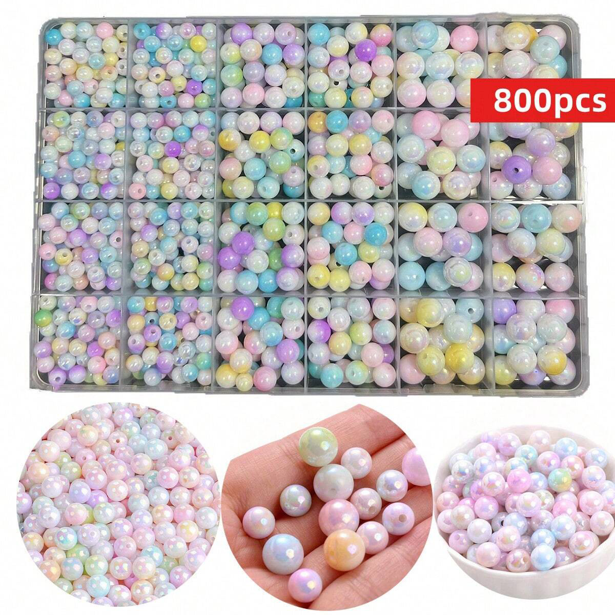 800pcs/24 grid set box 6mm/8mm - Men Accessories Earrings 评论和价格