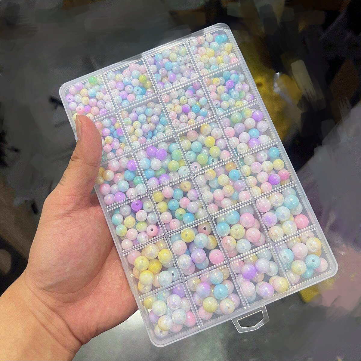 800pcs/24 grid set box 6mm/8mm - Men Accessories Earrings 评论和价格