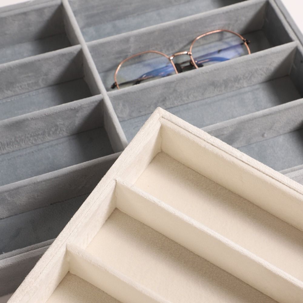 Beige Grey Sunglass Organizer  - Men'S Accessories Organizer Tray 评论和价格