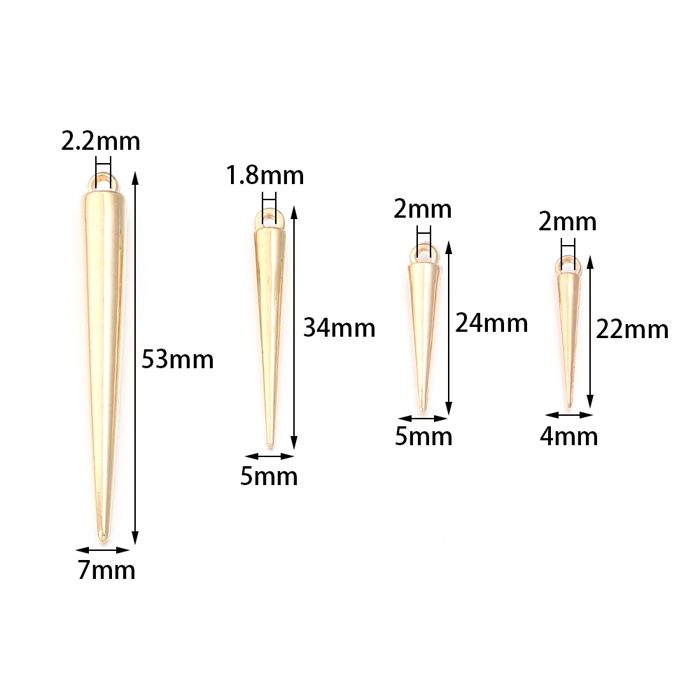 50-200pcs Cone Charms Pendants - Men Accessories Earrings 评论和价格