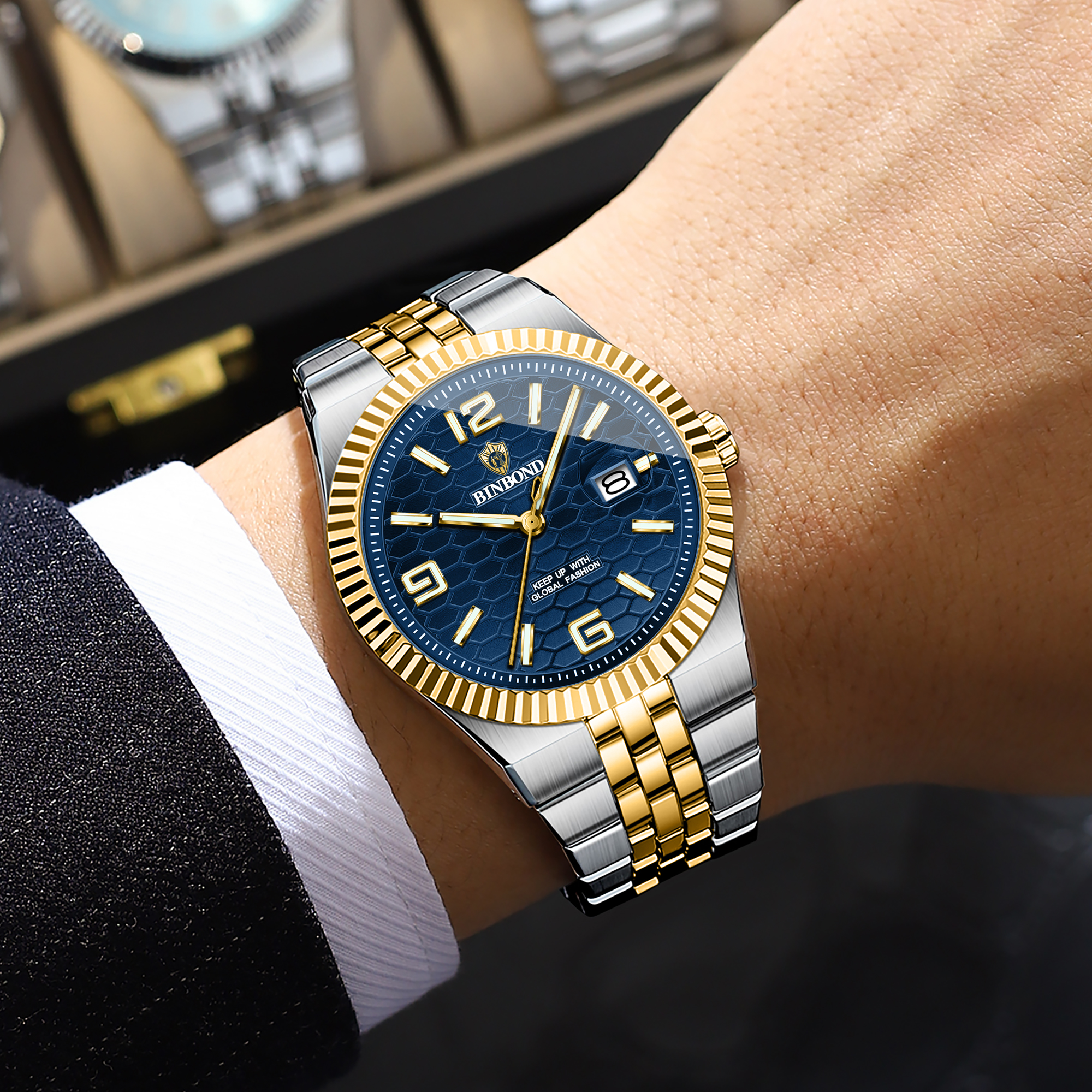 BINBOND Original Brand Quartz  - Men'S Accessories Luxury Brands 评论和价格