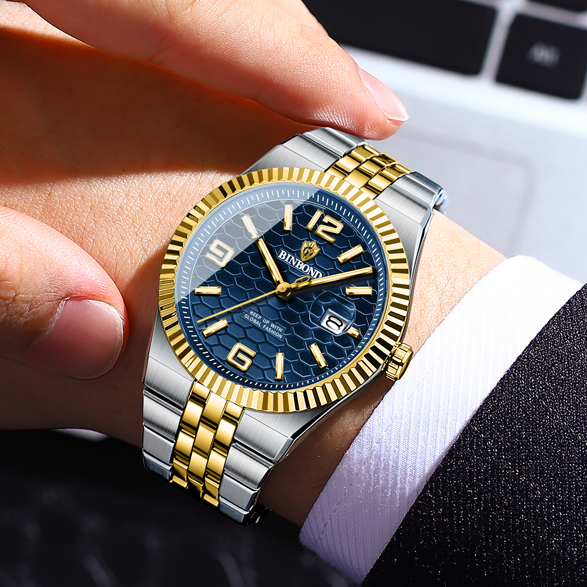 BINBOND Original Brand Quartz  - Men'S Accessories Luxury Brands 评论和价格