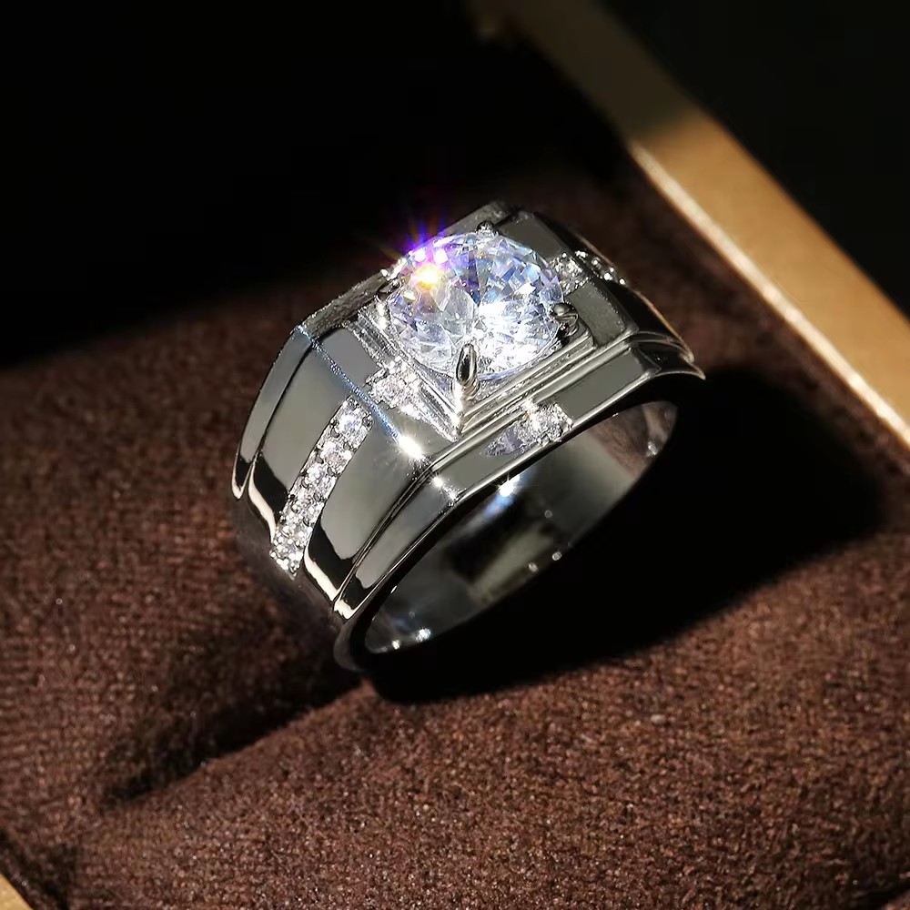 Huitan Gorgeous Men Wedding Ri - Men'S Accessories Jewelry Brands 评论和价格
