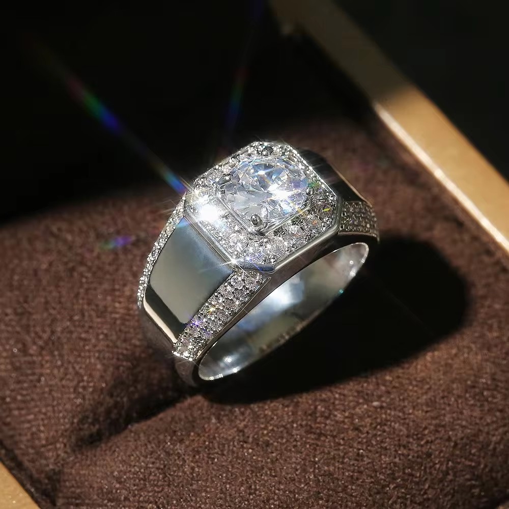 Huitan Gorgeous Men Wedding Ri - Men'S Accessories Jewelry Brands 评论和价格