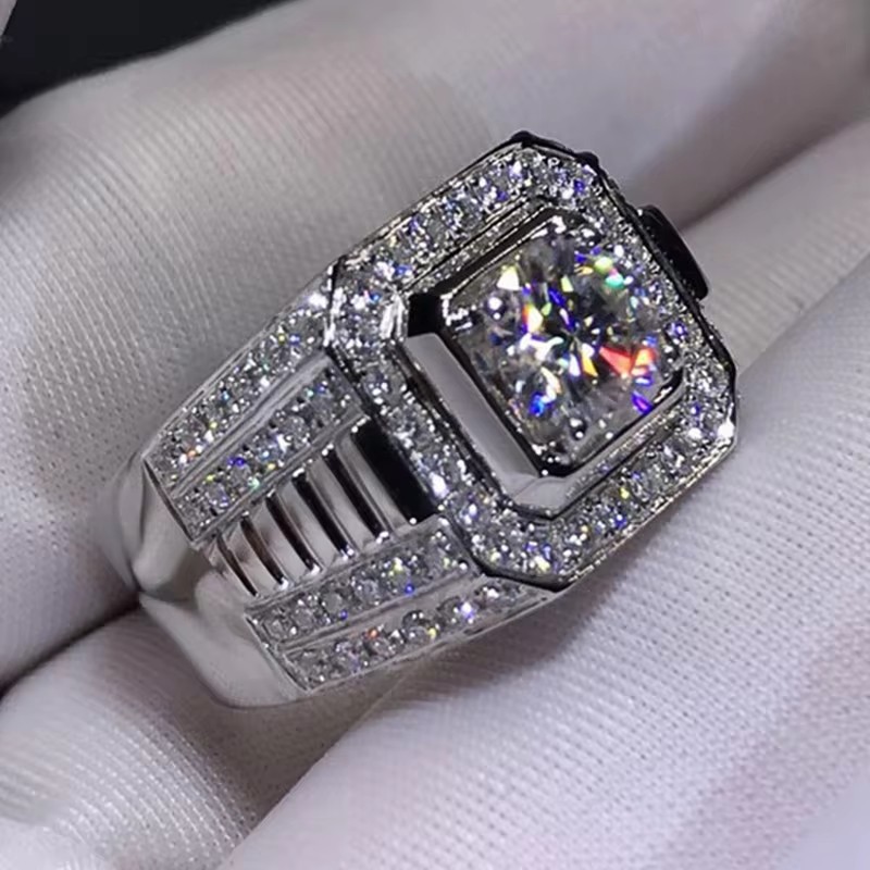 Huitan Gorgeous Men Wedding Ri - Men'S Accessories Jewelry Brands 评论和价格