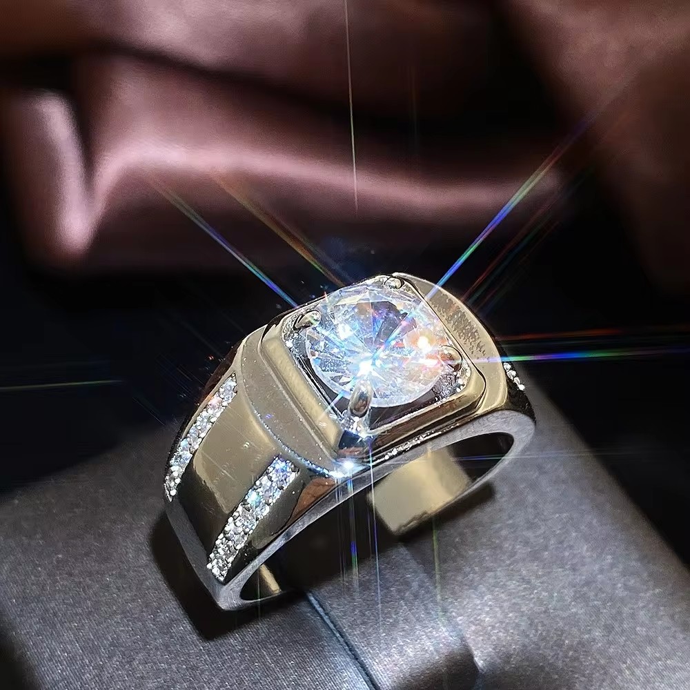 Huitan Gorgeous Men Wedding Ri - Men'S Accessories Jewelry Brands 评论和价格
