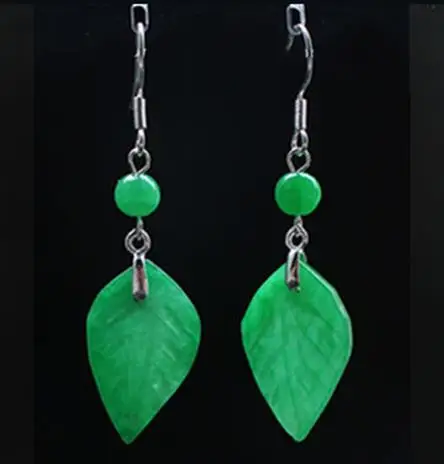 Customized Natural Green Jade  - Men Accessories Earrings 评论和价格