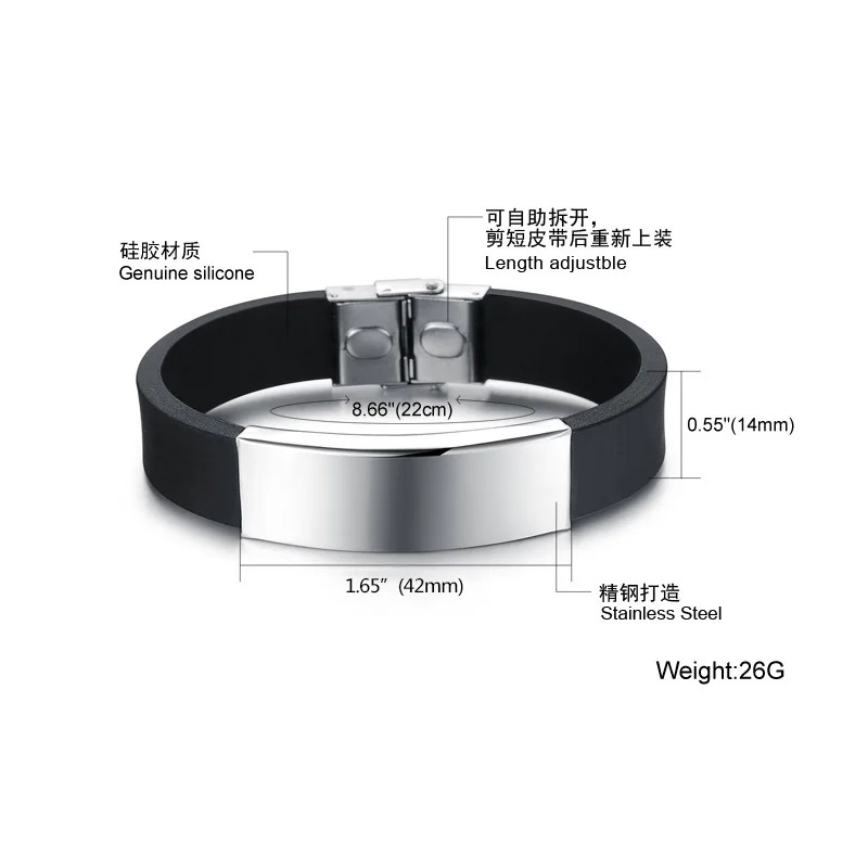 Punk Custom Logo Name Silicone - Men'S Accessories Luxury Brands 评论和价格