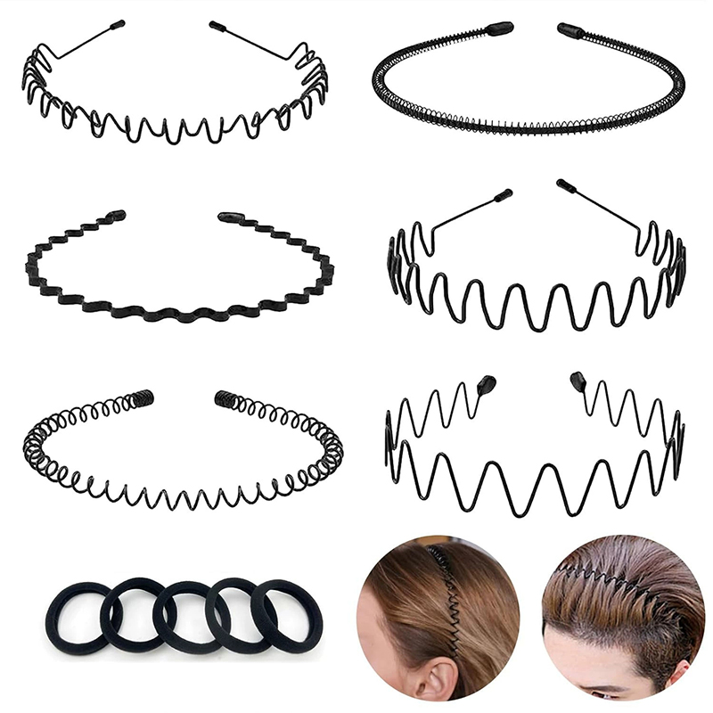 Unisex Metal Wavy Spring Hair  - Men Accessories Earrings 评论和价格
