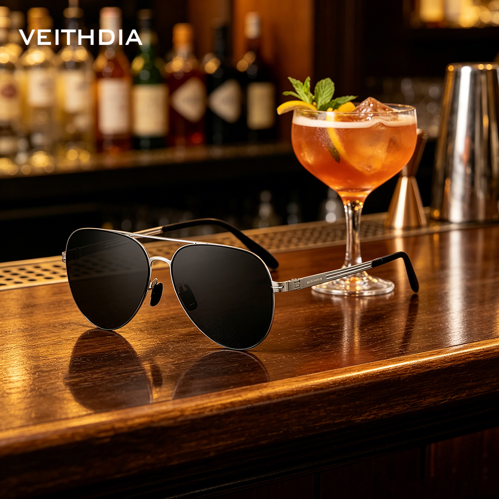 VEITHDIA Fashion Nylon Pilot S - Sunglasses Polarized Men 评论和价格