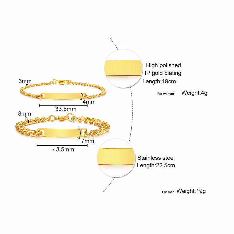 Plate Id Tag Bar Bracelet Cuba - Men Accessories All 评论和价格