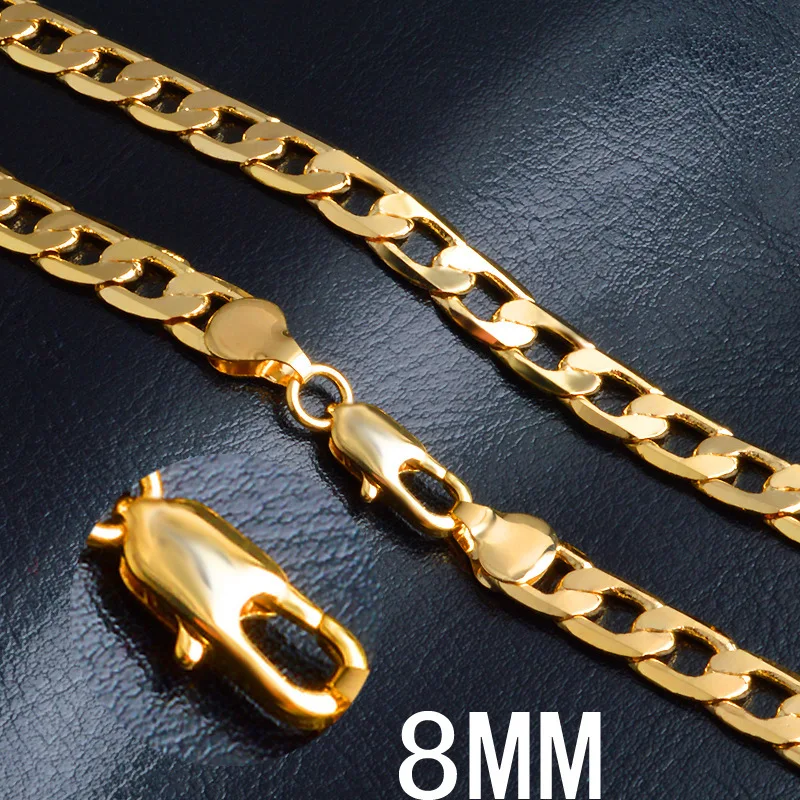 Hot luxury 18K gold Lucky 8MM  - Men'S Accessories Affordable 评论和价格