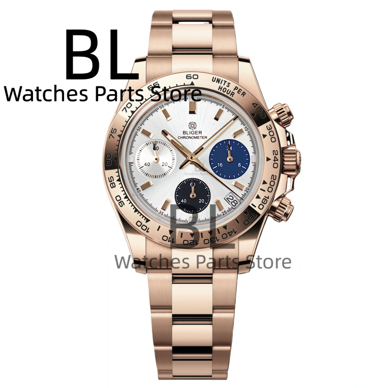 BLIGER Two Tone Silver Rose Me - Men'S Accessories Luxury Brands 评论和价格