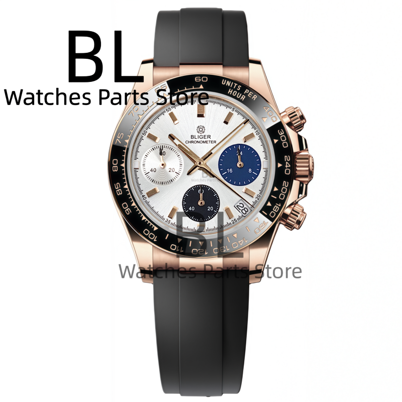 BLIGER Two Tone Silver Rose Me - Men'S Accessories Luxury Brands 评论和价格