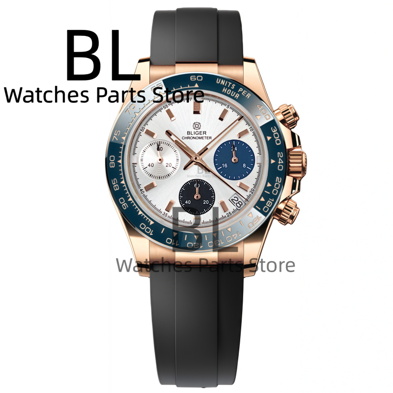 BLIGER Two Tone Silver Rose Me - Men'S Accessories Luxury Brands 评论和价格