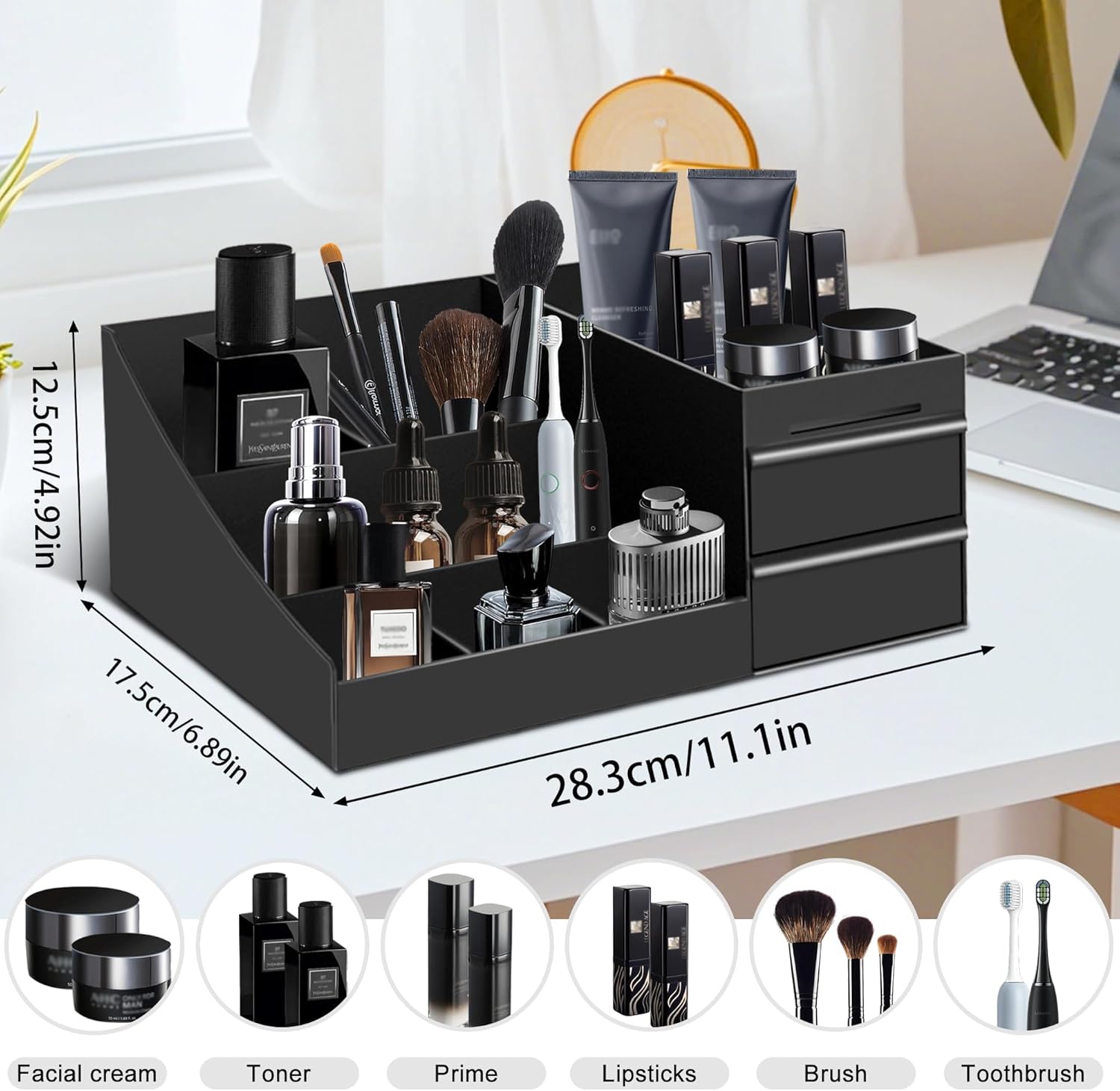 Vintage Plastic Bathroom Organ - Men'S Accessories Organizer Tray 评论和价格