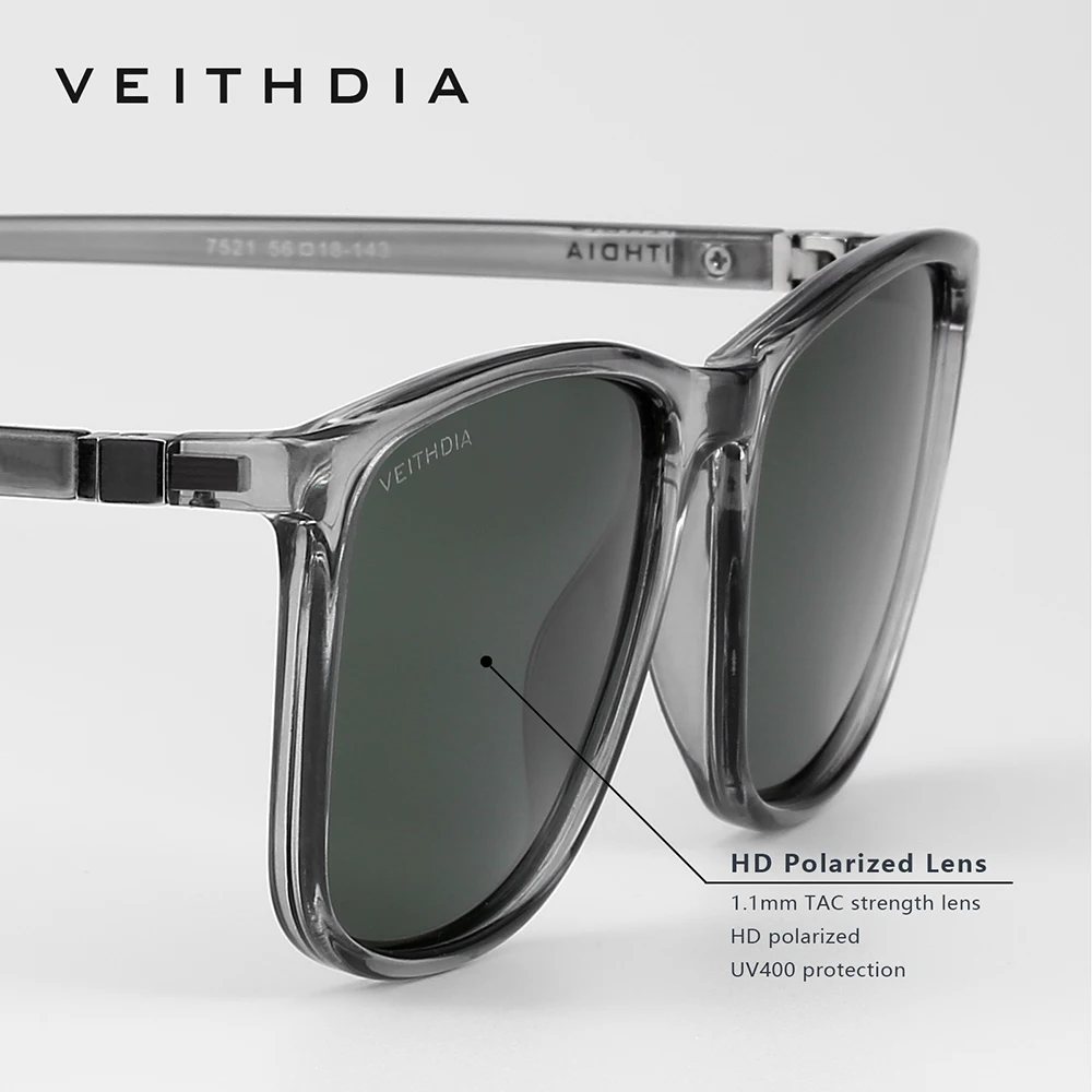 VEITHDIA Brand Square Fashion  - Sunglasses Polarized Men 评论和价格