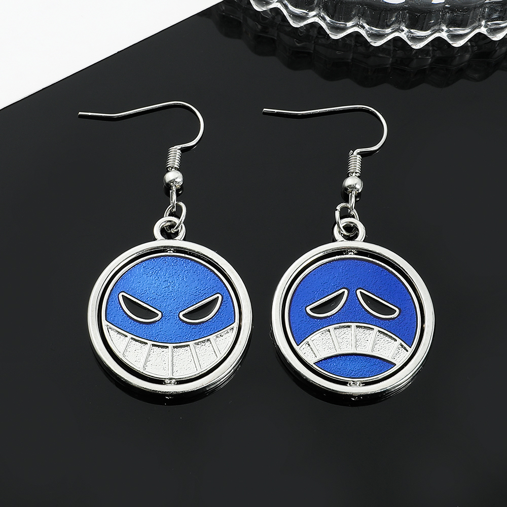 Creative Rotatable Smiling Fac - Men Accessories Earrings 评论和价格