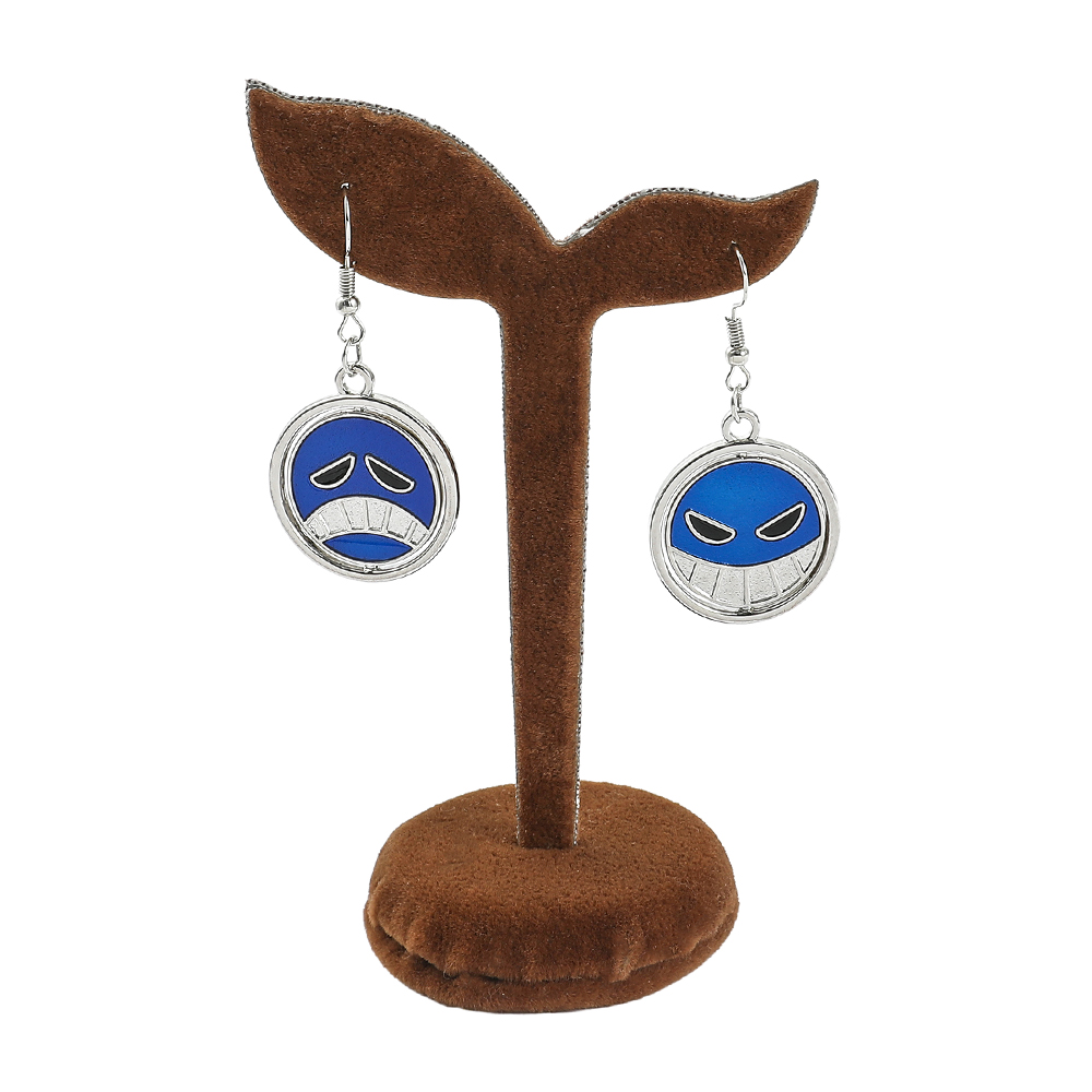 Creative Rotatable Smiling Fac - Men Accessories Earrings 评论和价格