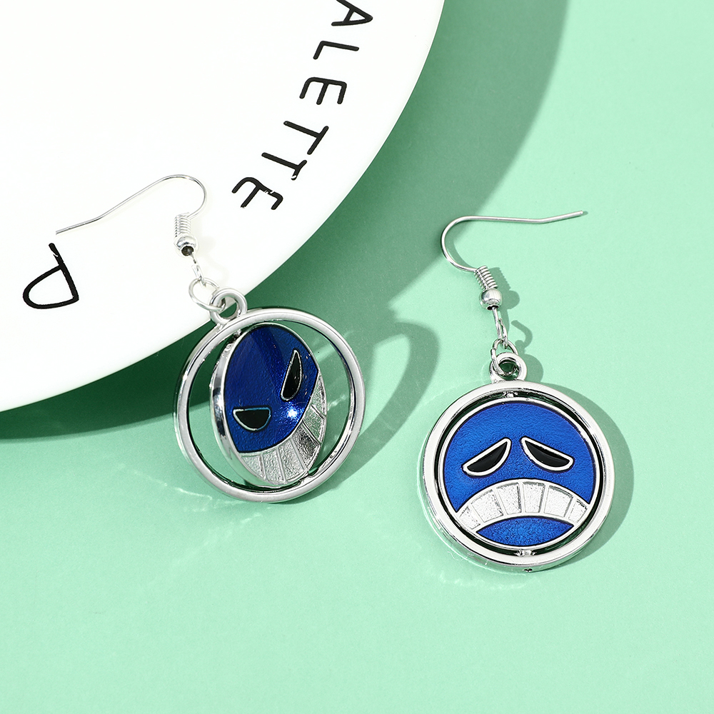 Creative Rotatable Smiling Fac - Men Accessories Earrings 评论和价格