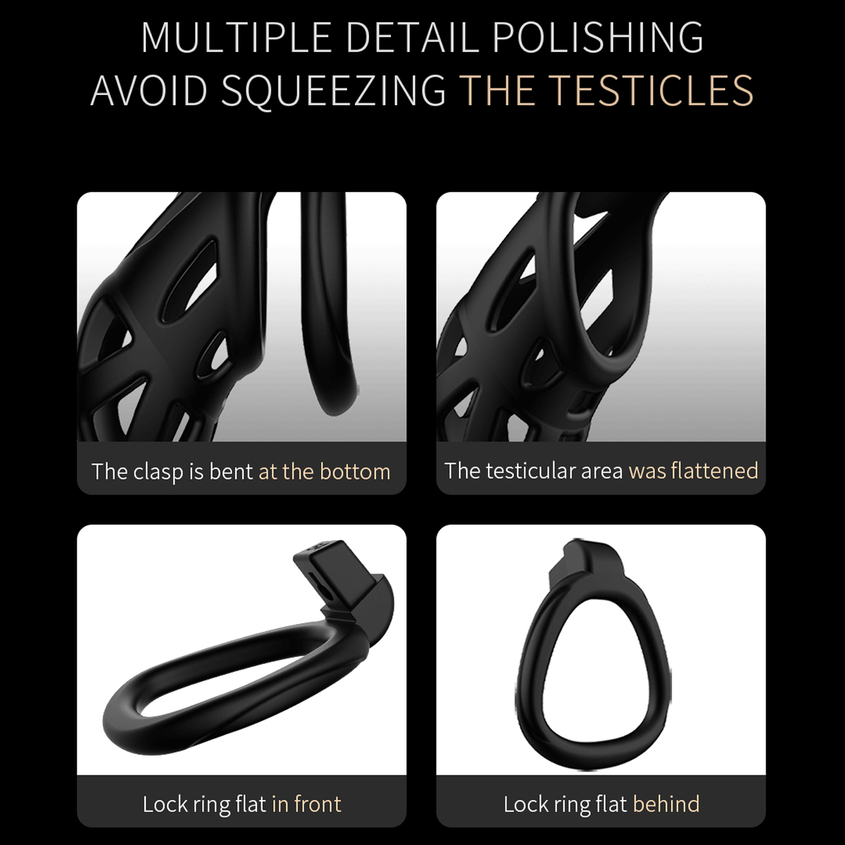 Male Chastity Cage Penis Lock  - Men'S Mens Accessories 评论和价格