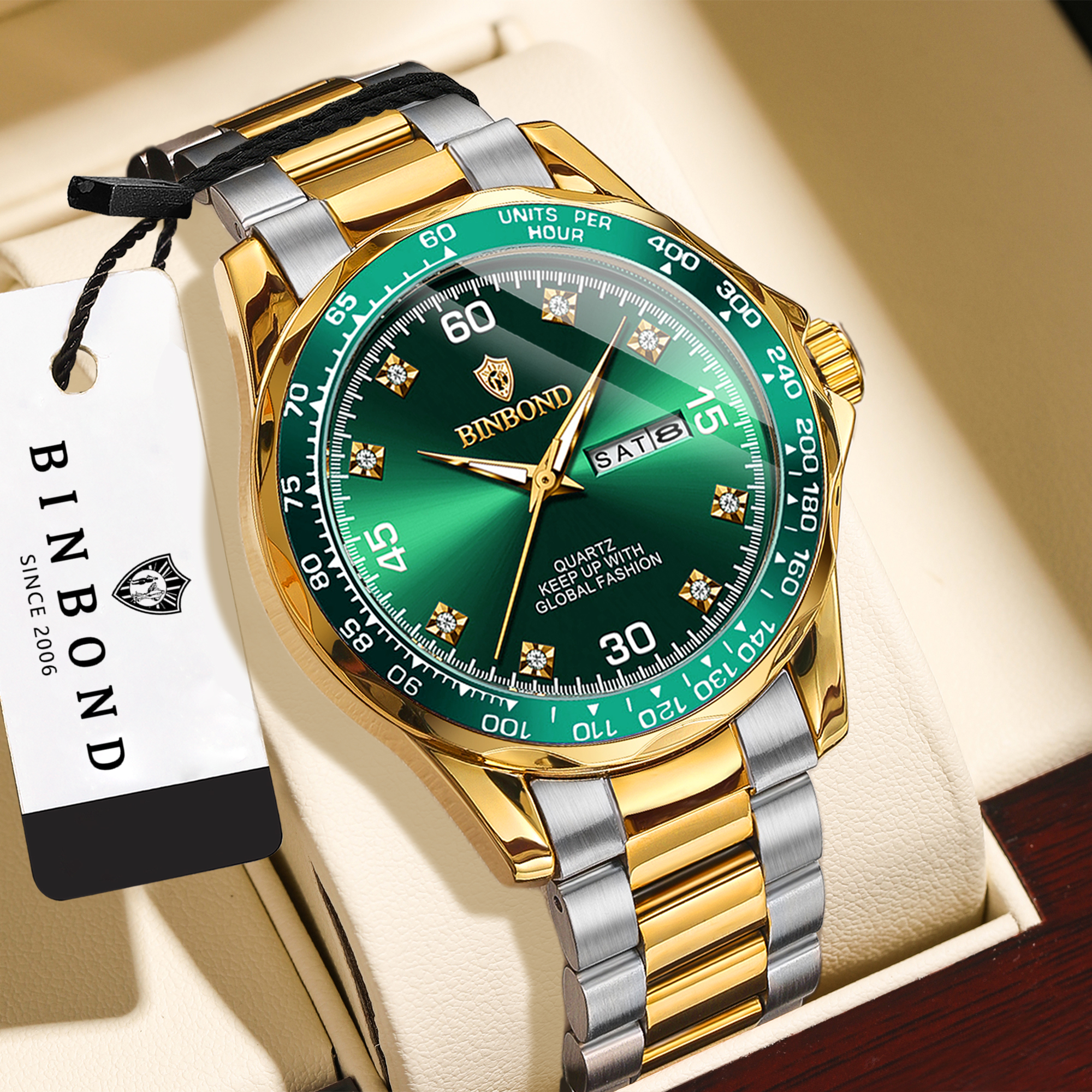 BINBOND Top Brand Luxury Quart - Men'S Accessories Luxury Brands 评论和价格