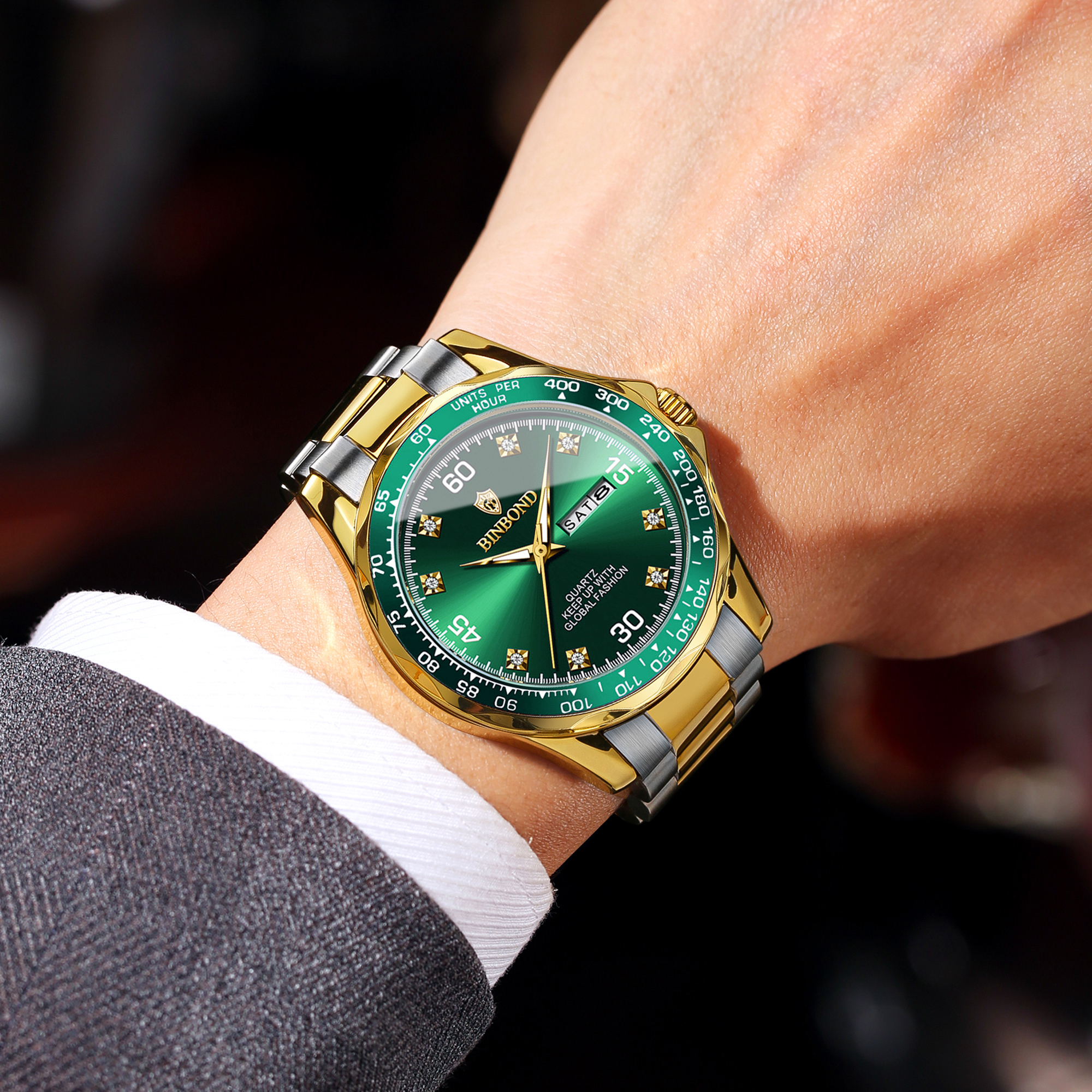 BINBOND Top Brand Luxury Quart - Men'S Accessories Luxury Brands 评论和价格